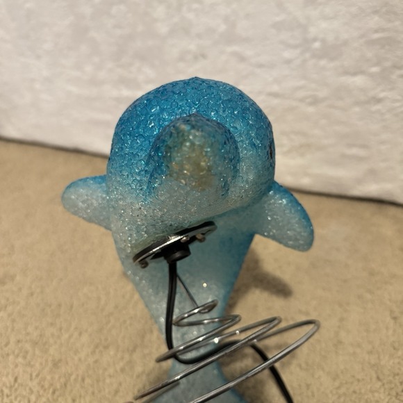 Vintage Melted Popcorn Blue Dolphin Light Y2K Night Light Works - Picture 8 of 8